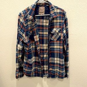 Guess plaid button down